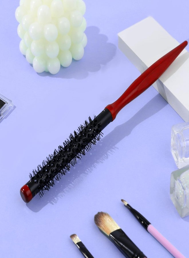 Styquenzer Small Round Brush for Blow Out - Dia 1 Inch Mini Quiff Roller Brush with Wooden Handle and Stiff Nylon Bristles for Styling Wet, Dry, Short, Fine Hair, Bangs, Blowout Volume - Image 2